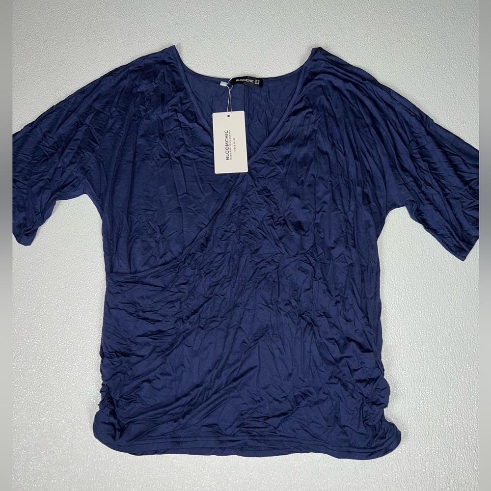 Bloomchic Solid Gathered Button Dolman Sleeve Wra… - image 7